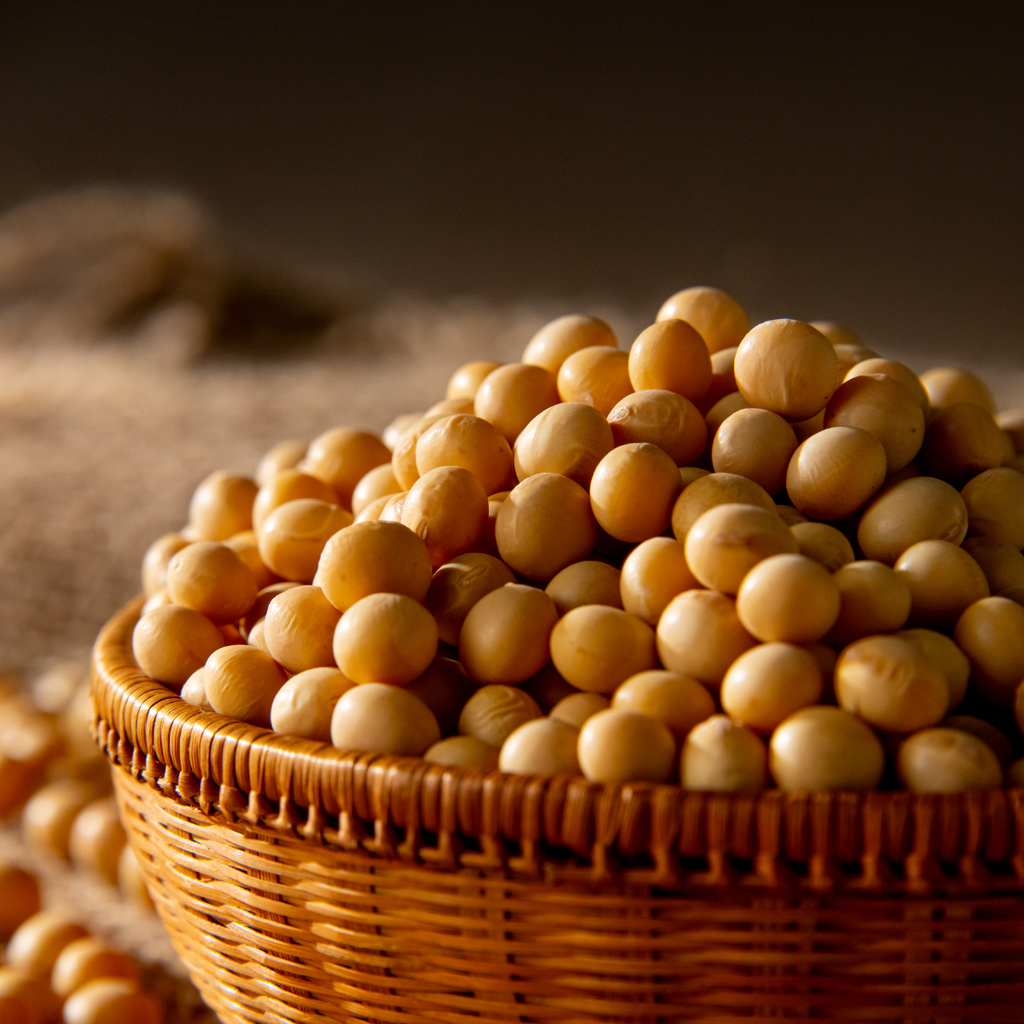 ถั่วเหลืองเม็ด 500 ก. ตราเสือบิน