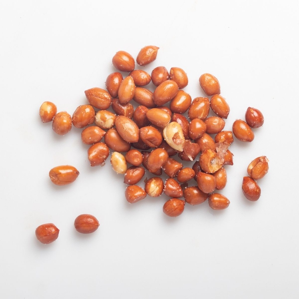 ถั่วลิสงเยื่อแดงทอดโรยเกลือบรรจุแผง (25 ก. x 10 ถุง) 250 ก. ตราเพลินปาก